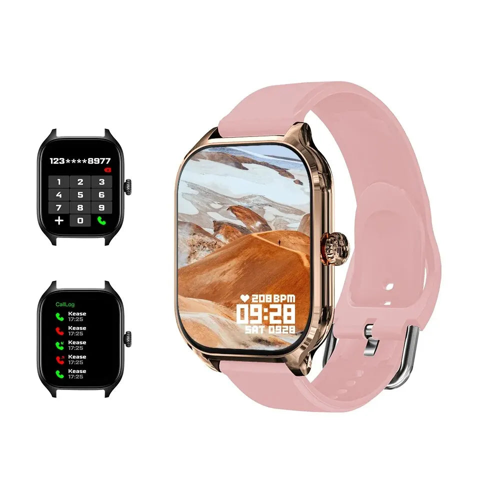 H9 2.01-Inch HD Smartwatch with Bluetooth Call, Fitness Tracking, and DIY Dials for Men & Women