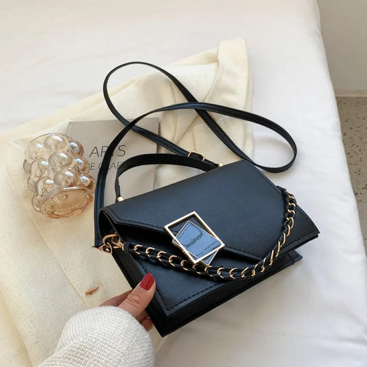 Luxury Designer Retro Women's Shoulder Bag - Chain Messenger Flap Crossbody Small Square Handbag