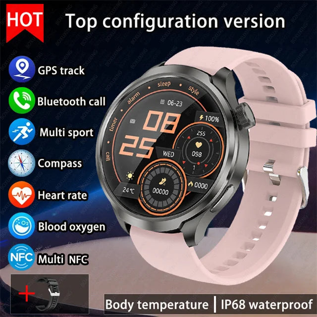 HUAWEI Outdoor Sports Smartwatch for Men – 1.85" AMOLED Screen, NFC, GPS, Heart Rate Monitor, Waterproof, Bluetooth Call