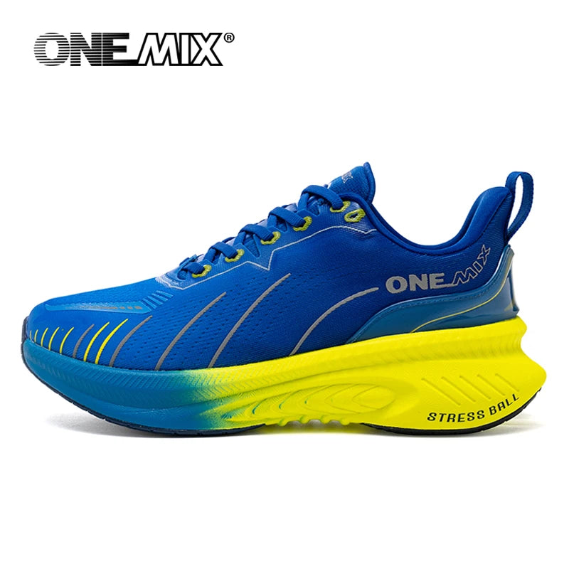 ONEMIX Cushioning Running Shoes for Men – Heavy-Duty Lace-Up Sports Sneakers, Non-Slip & Outdoor Athletic Shoes for Women