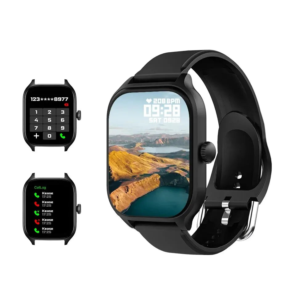 H9 2.01-Inch HD Smartwatch with Bluetooth Call, Fitness Tracking, and DIY Dials for Men & Women