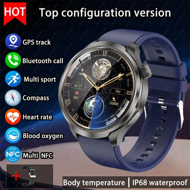 HUAWEI Outdoor Sports Smartwatch for Men – 1.85" AMOLED Screen, NFC, GPS, Heart Rate Monitor, Waterproof, Bluetooth Call