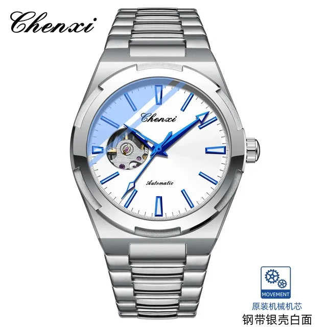 CHENXI 8856 Men's Automatic Movement Mechanical Watch – Hollow Skeleton Design, Waterproof, Business Style Relógios Masculino