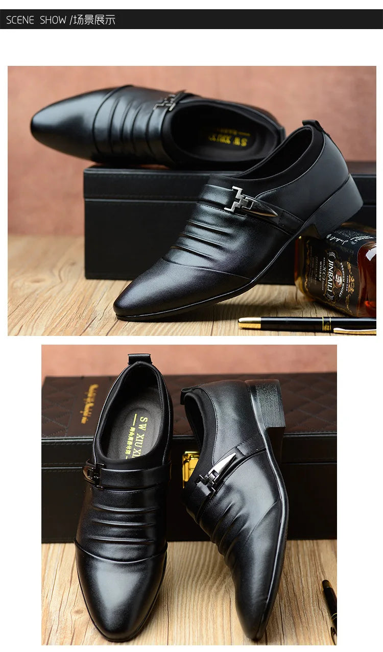 Men's Luxury Oxford Dress Shoes – Leather Formal Shoes for Business & Wedding