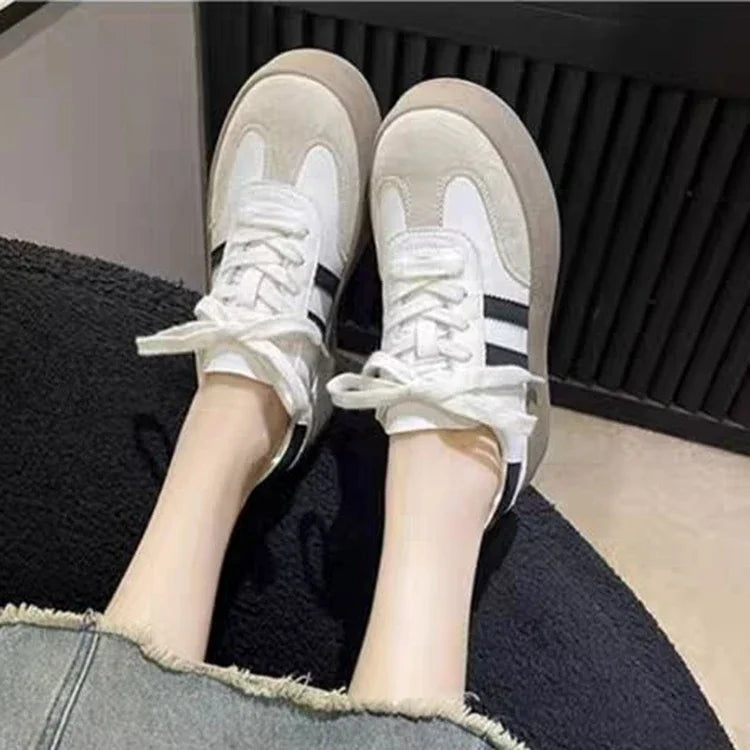 Women's Casual Lace-Up Sneakers – Comfortable Spring & Autumn Shoes