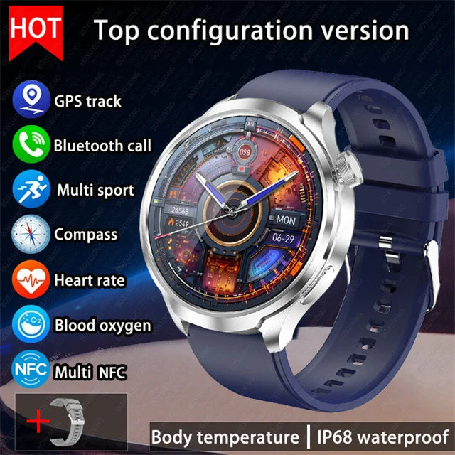 HUAWEI Outdoor Sports Smartwatch for Men – 1.85" AMOLED Screen, NFC, GPS, Heart Rate Monitor, Waterproof, Bluetooth Call