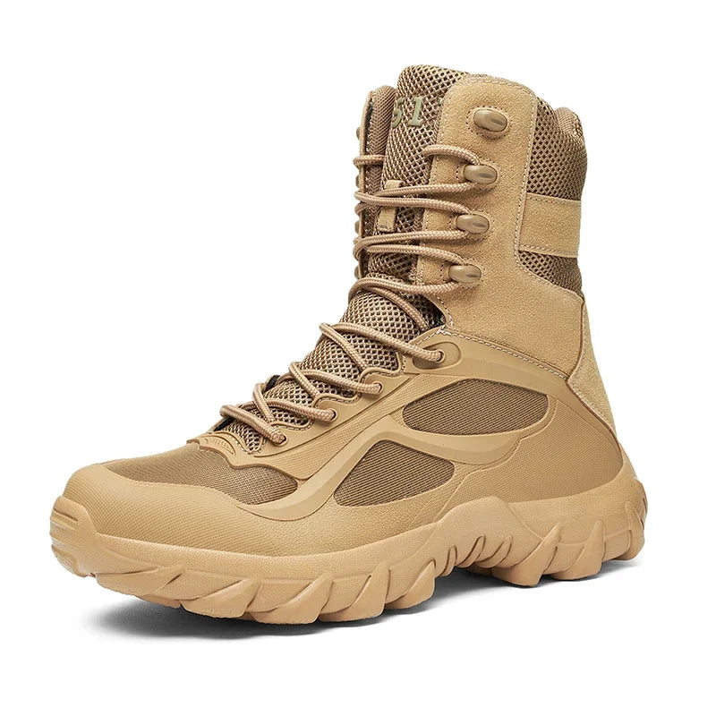 Men's Tactical Boots – Autumn Special Forces Field Boots, Lightweight Outdoor Non-Slip Waterproof Shoes, Zapatillas Hombre