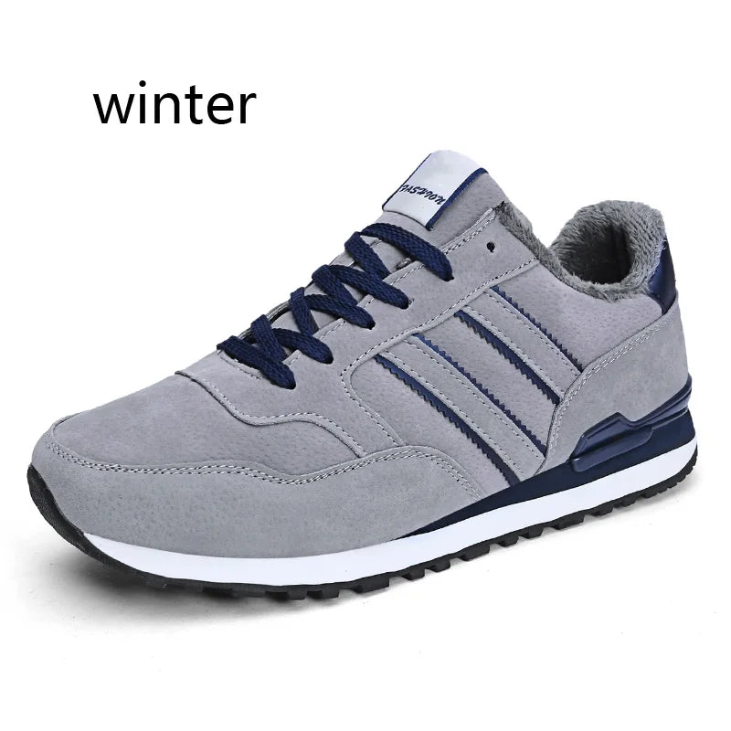 Men's Casual Sneakers – Light Suede Running Shoes, Breathable Mesh Jogging & Sport Shoes for Outdoor Activities