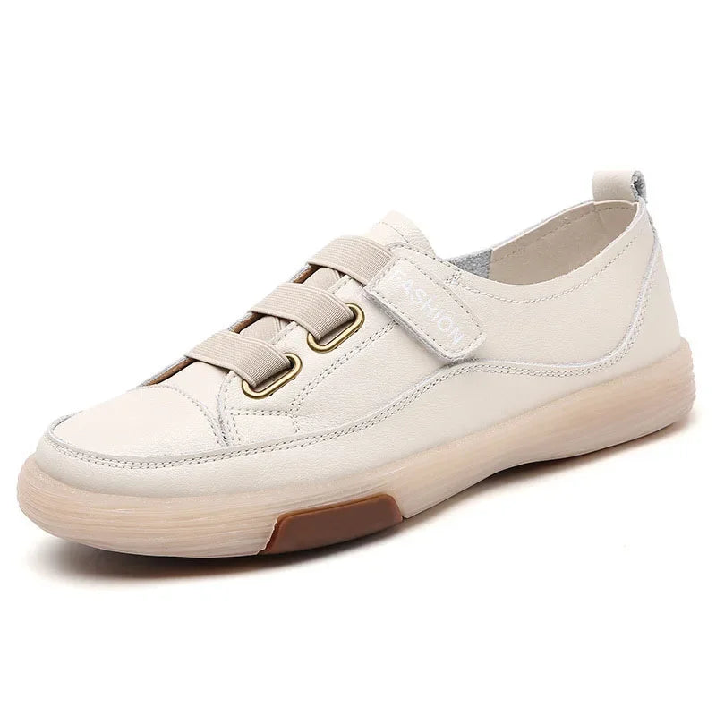 Summer Women’s Casual Slip-On Leather Loafers – Breathable Walking Sneakers with Soft Sole