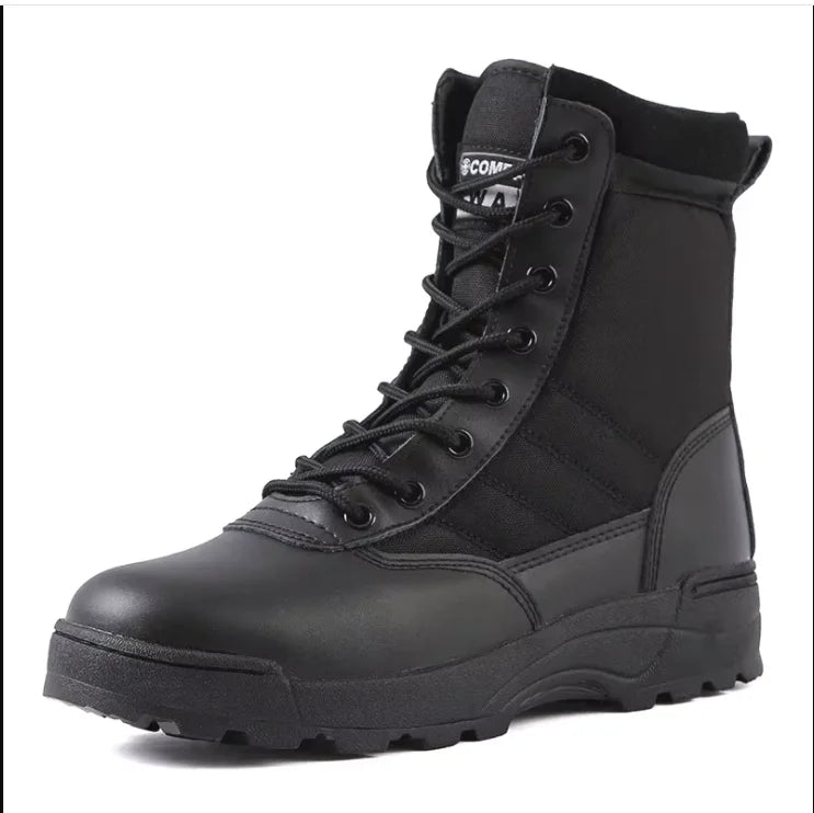 Men’s Tactical Desert Combat Boots – Special Force Hiking Ankle Boots, Outdoor Work Safety Shoes