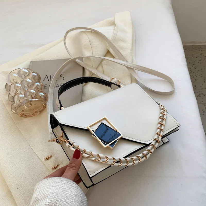 Luxury Designer Retro Women's Shoulder Bag - Chain Messenger Flap Crossbody Small Square Handbag