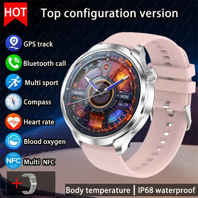 HUAWEI Outdoor Sports Smartwatch for Men – 1.85" AMOLED Screen, NFC, GPS, Heart Rate Monitor, Waterproof, Bluetooth Call