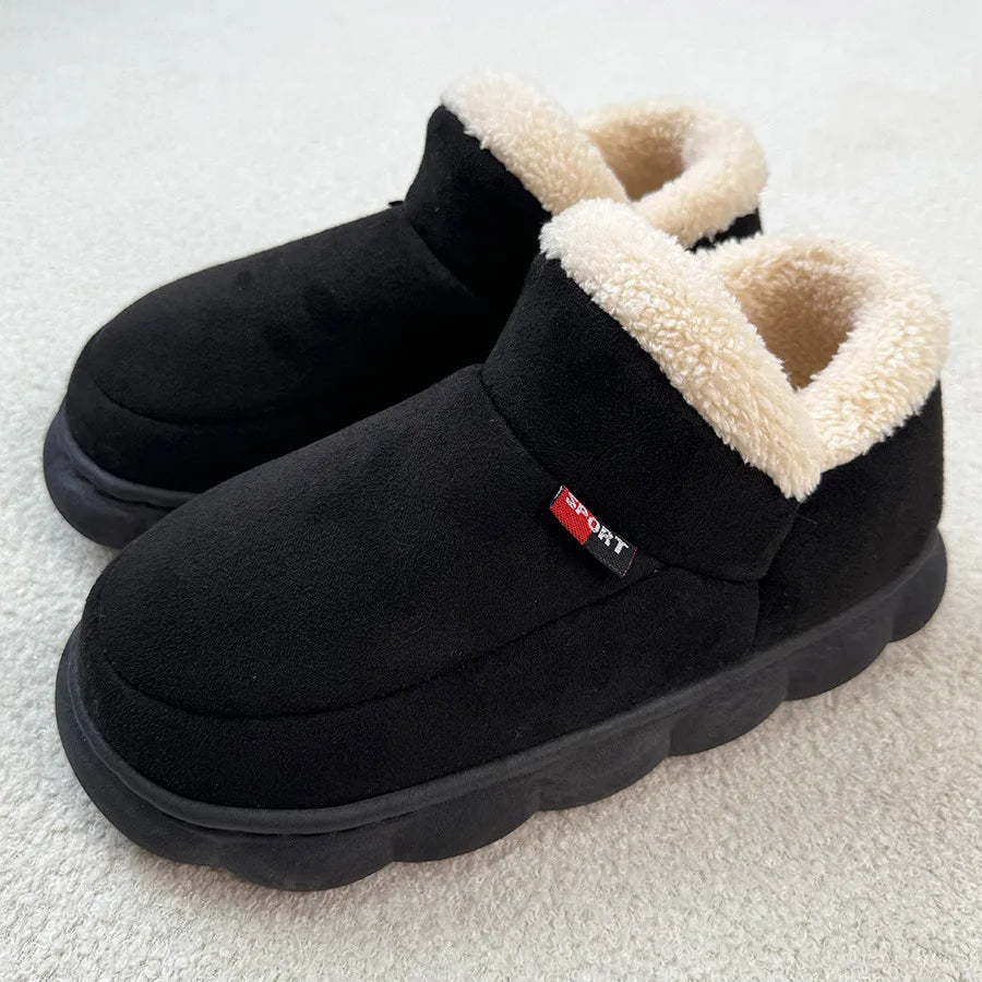 Bebealy Winter Men’s & Women’s Plush Slippers – Cozy Non-Slip Indoor & Outdoor Fur Shoes