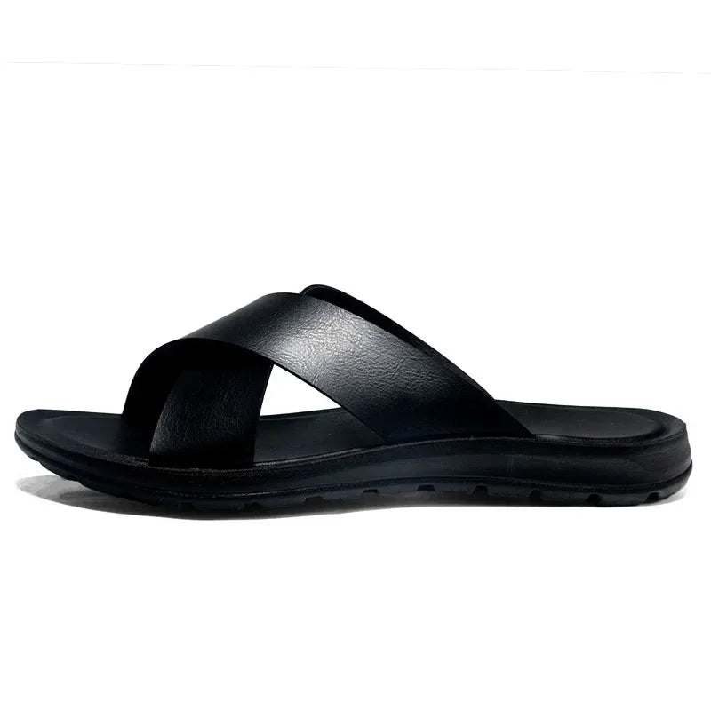 Men's Large Size Summer Slippers – Non-Slip Casual Beach Sandals & Comfortable Flat Shoes