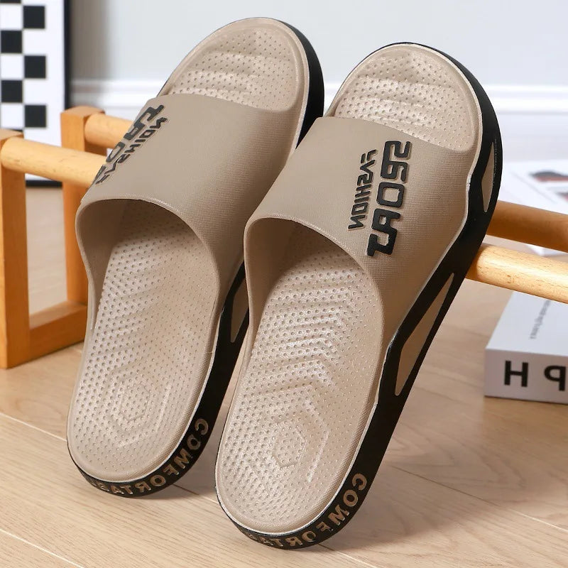 Men's Non-Skid Summer Slippers – Trendy Indoor & Outdoor Bathroom Sandals