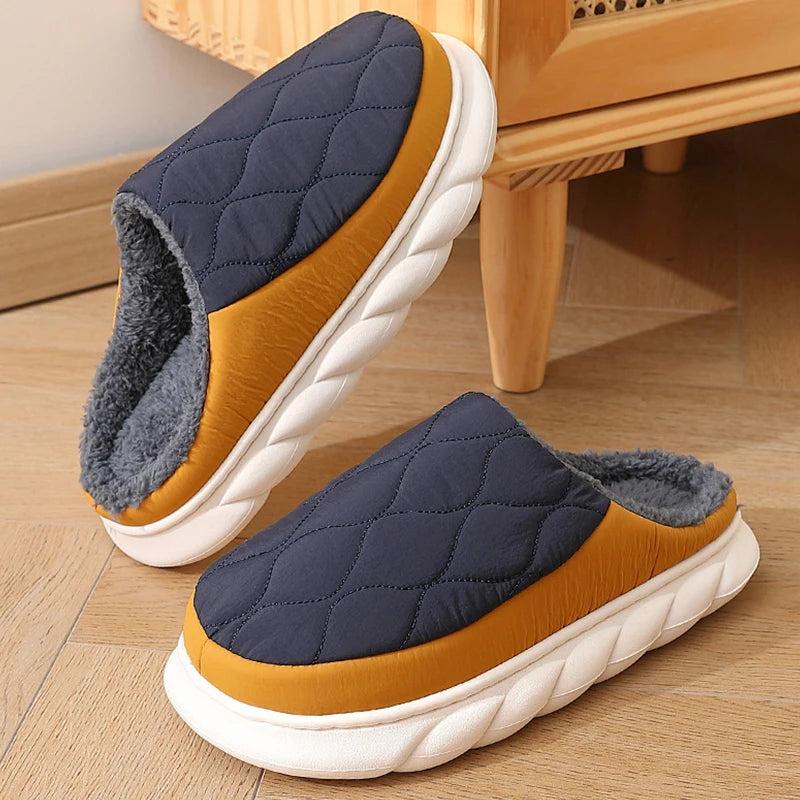 Bebealy Winter Men’s & Women’s Plush Slippers – Cozy Non-Slip Indoor & Outdoor Fur Shoes