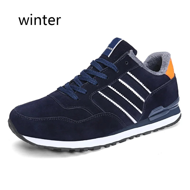 Men's Casual Sneakers – Light Suede Running Shoes, Breathable Mesh Jogging & Sport Shoes for Outdoor Activities