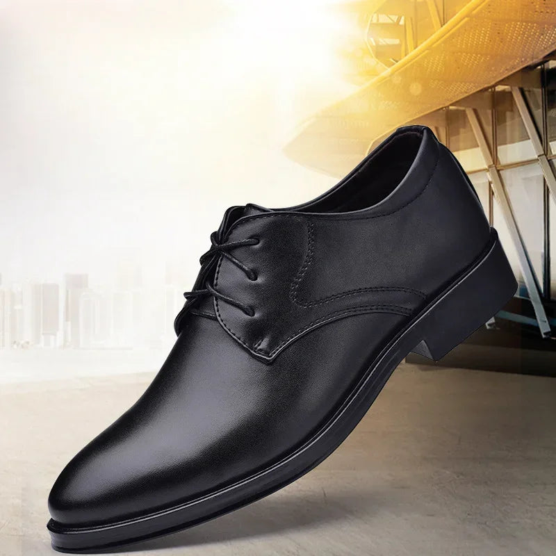 Men's Black Leather Oxfords – Formal Wedding, Party & Business Shoes for Men