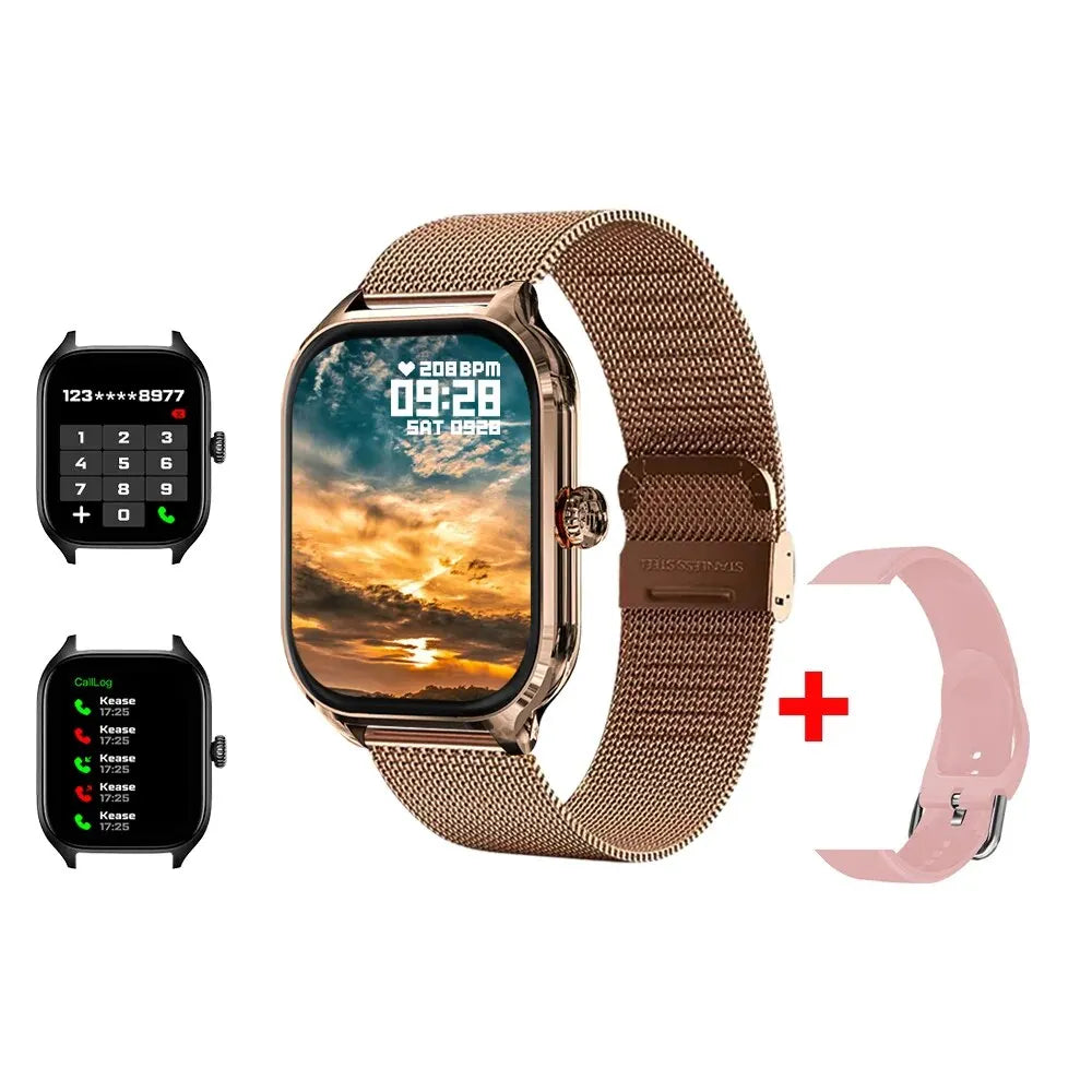 H9 2.01-Inch HD Smartwatch with Bluetooth Call, Fitness Tracking, and DIY Dials for Men & Women