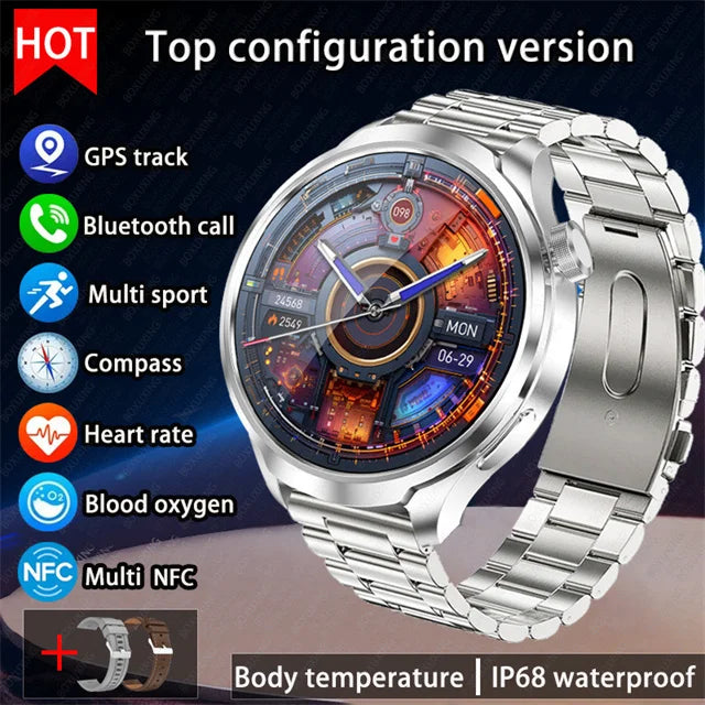 HUAWEI Outdoor Sports Smartwatch for Men – 1.85" AMOLED Screen, NFC, GPS, Heart Rate Monitor, Waterproof, Bluetooth Call