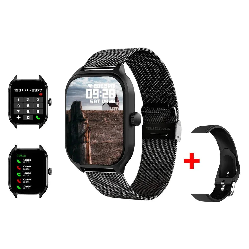 H9 2.01-Inch HD Smartwatch with Bluetooth Call, Fitness Tracking, and DIY Dials for Men & Women