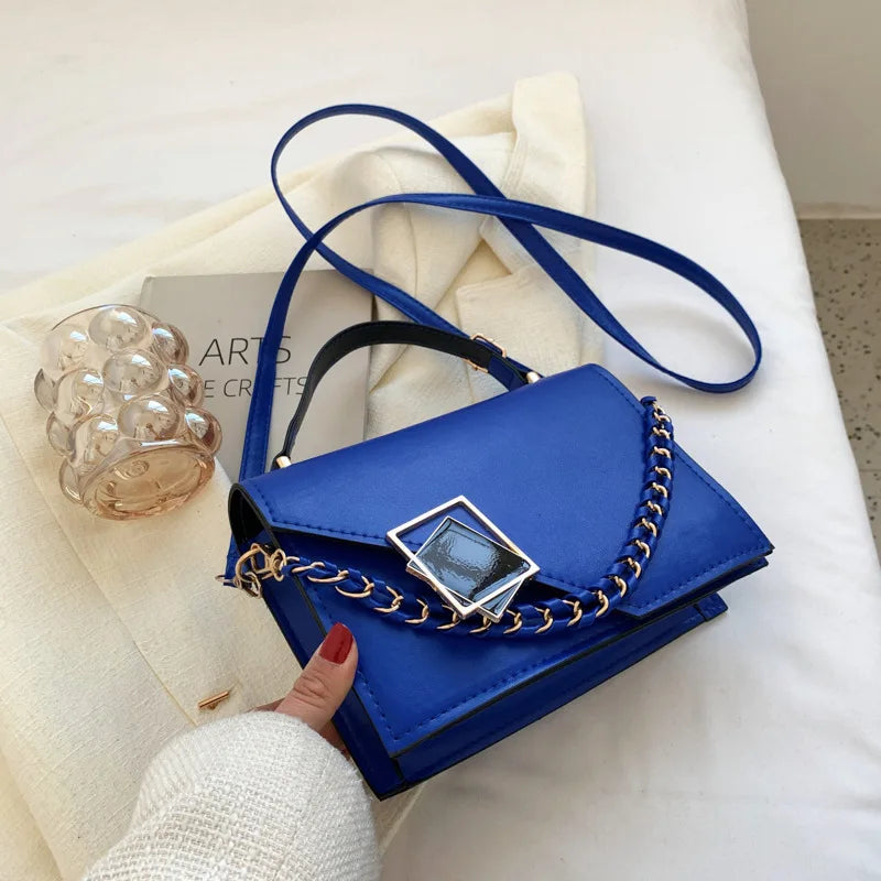 Luxury Designer Retro Women's Shoulder Bag - Chain Messenger Flap Crossbody Small Square Handbag