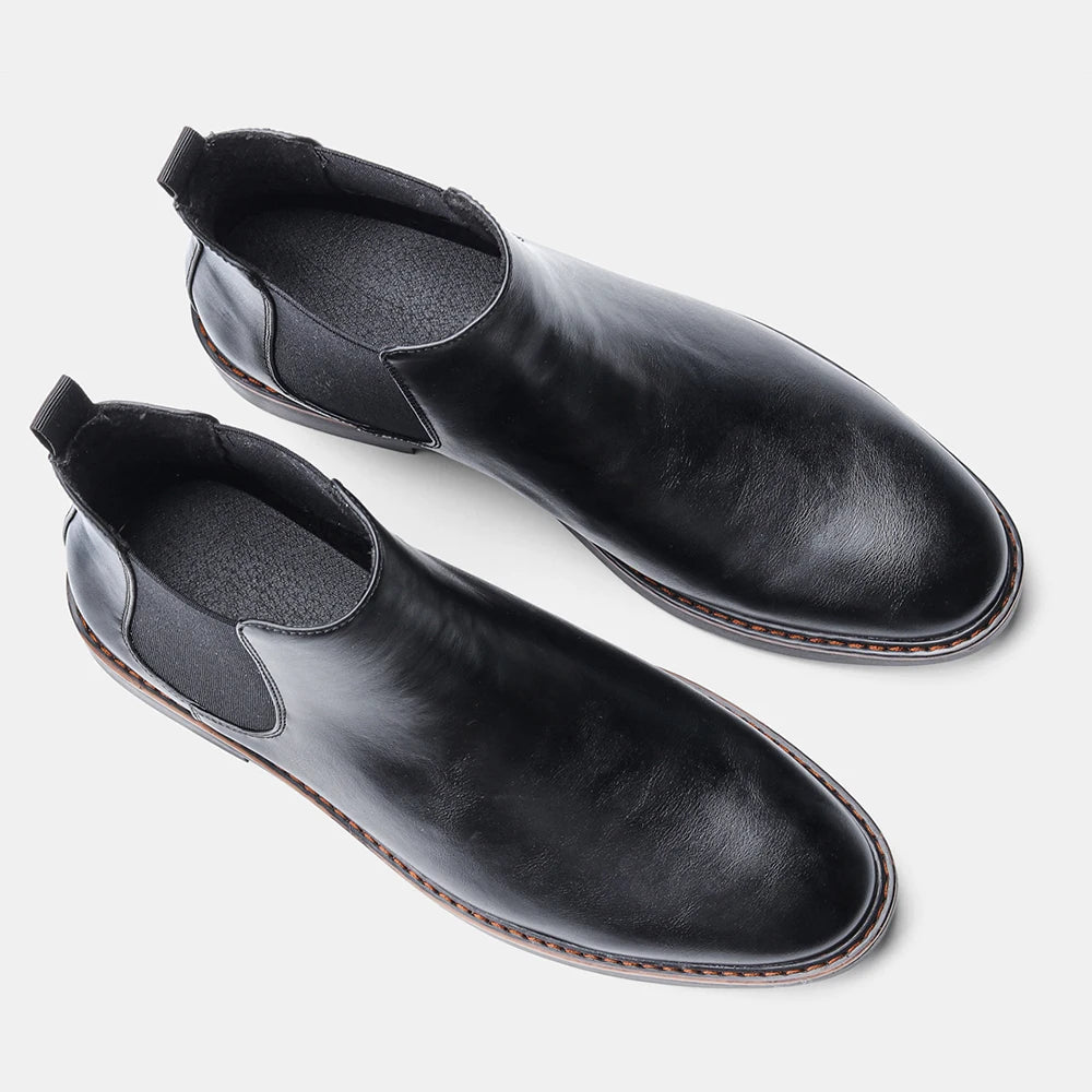 Men’s 2025 Brand Chelsea Boots – Comfortable Fashion Leather Boots, Sizes 40-46