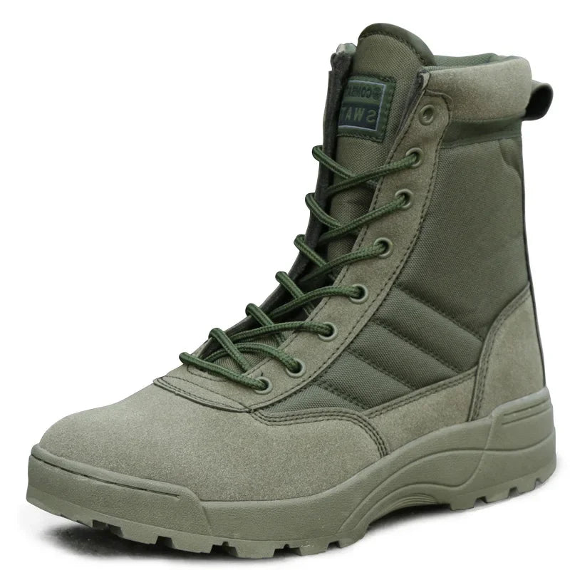 Men’s Tactical Desert Combat Boots – Special Force Hiking Ankle Boots, Outdoor Work Safety Shoes