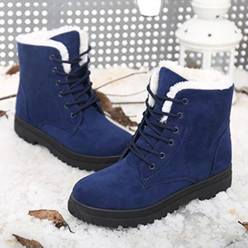 Women’s Winter Boots Snow Plush Platform Flat Boots - Warm & Fashionable Snow Boots