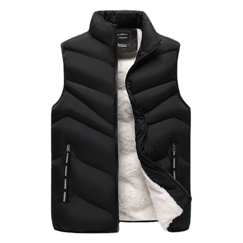 Men's Autumn And Winter Warm Outdoor Lamb Wool Vest