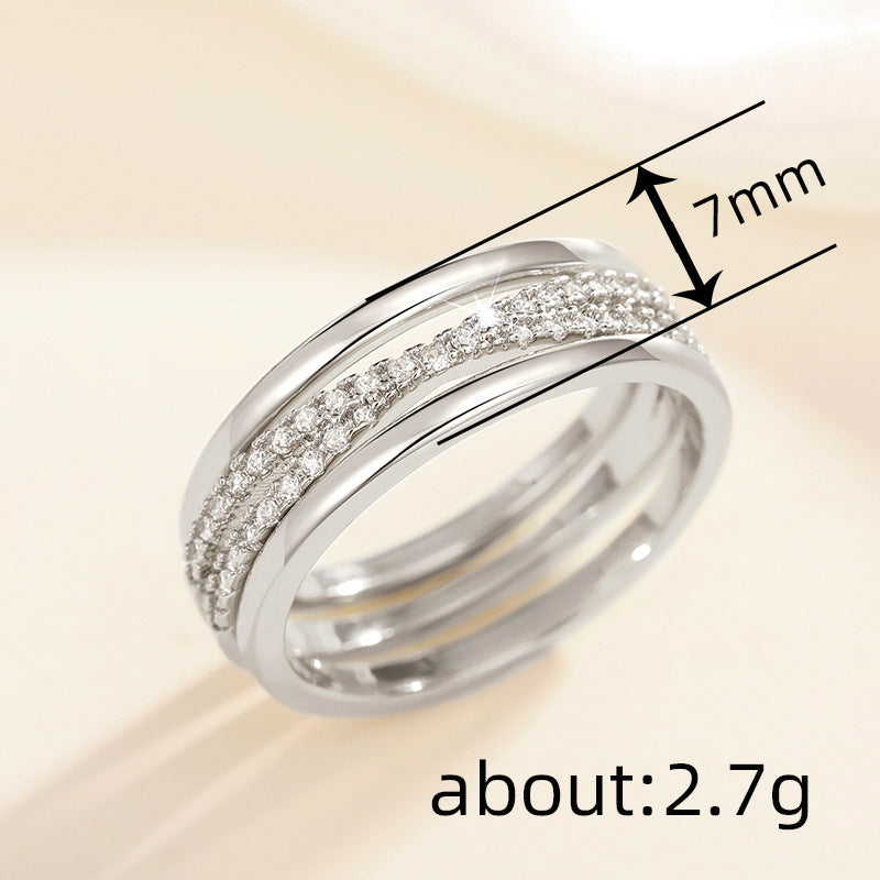 Line Geometric Cross Ring Simple