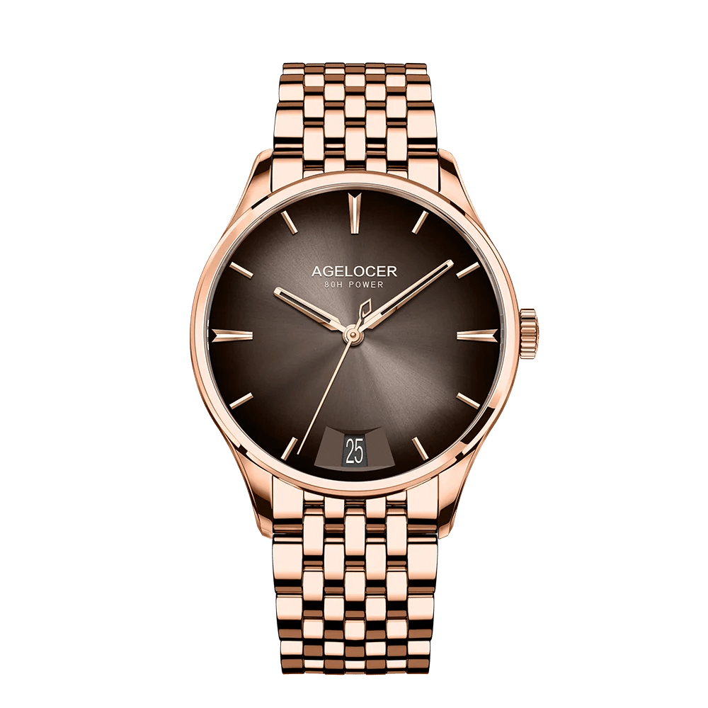 AGELOCER Budapest Men's Luxury Automatic Watch – Big Calendar, Cal. A4610 Movement, 80 - Hour Power Reserve, Leather Strap by Luxe Ahmar – Available at LUXE AHMAR