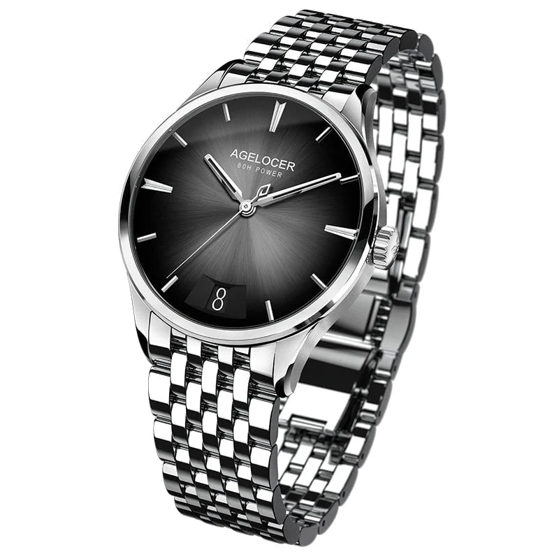 AGELOCER Budapest Men's Luxury Automatic Watch – Big Calendar, Cal. A4610 Movement, 80 - Hour Power Reserve, Leather Strap by Luxe Ahmar – Available at LUXE AHMAR