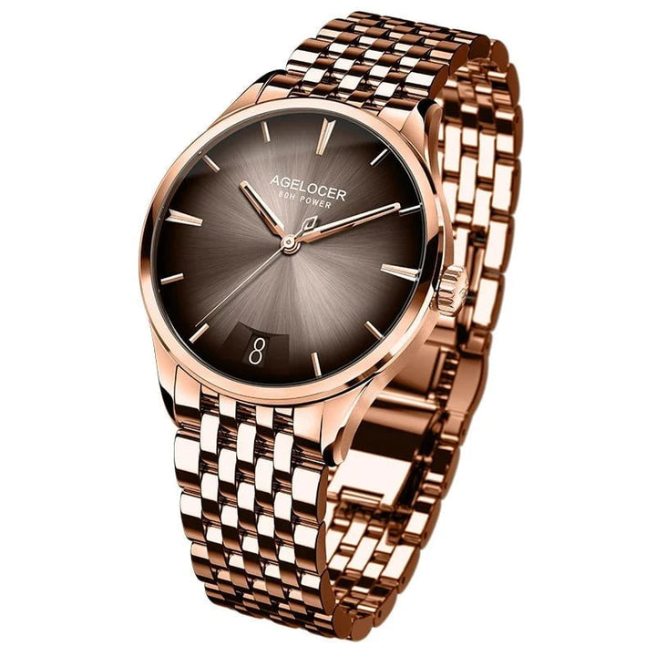 AGELOCER Budapest Men's Luxury Automatic Watch – Big Calendar, Cal. A4610 Movement, 80 - Hour Power Reserve, Leather Strap by Luxe Ahmar – Available at LUXE AHMAR