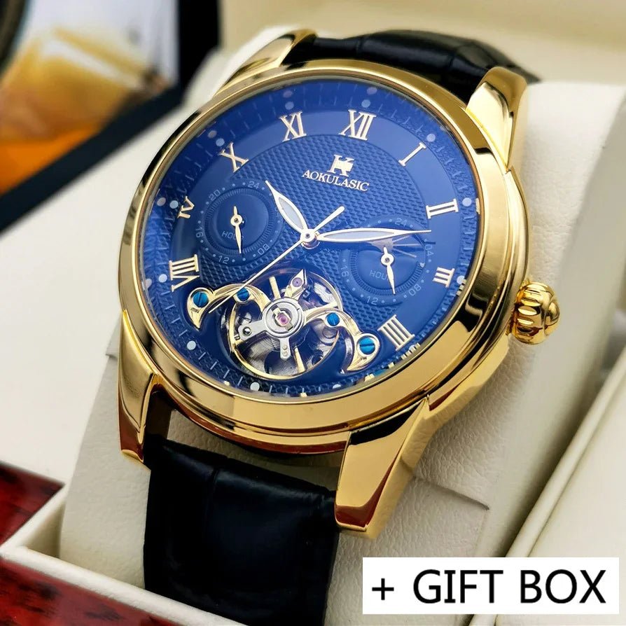 AOKULASIC Men's Wristwatch – Automatic Mechanical Military Sport Watch, Luxury Tourbillon Hollow Business Watch 542 by Luxe Ahmar – Available at LUXE AHMAR