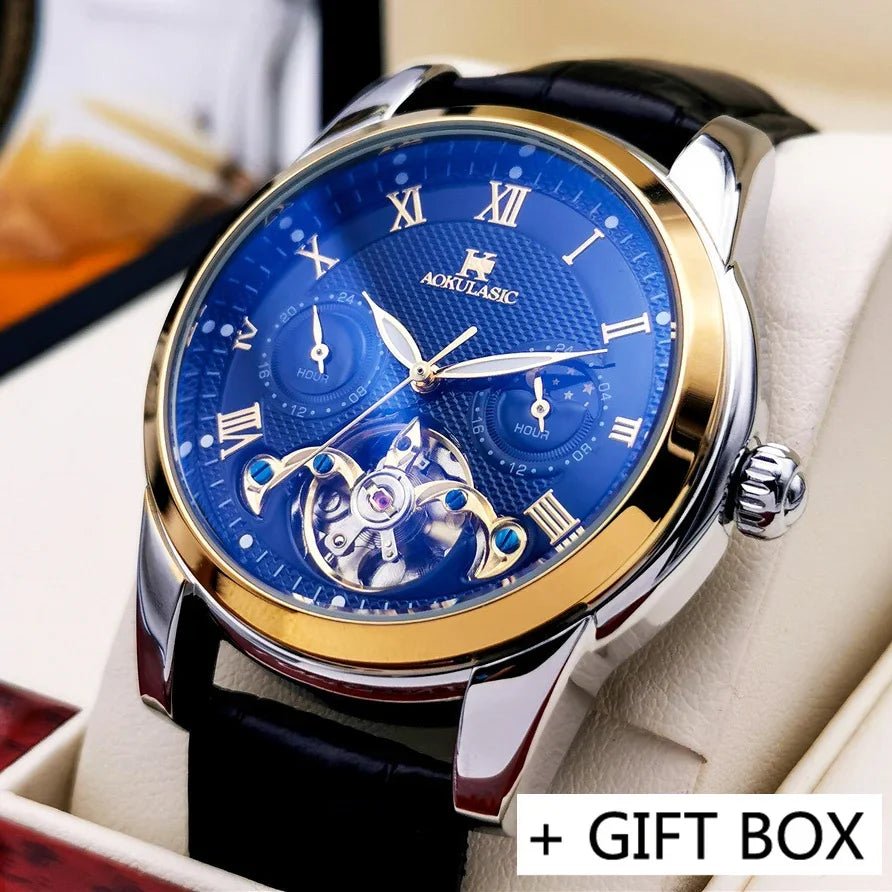 AOKULASIC Men's Wristwatch – Automatic Mechanical Military Sport Watch, Luxury Tourbillon Hollow Business Watch 542 by Luxe Ahmar – Available at LUXE AHMAR