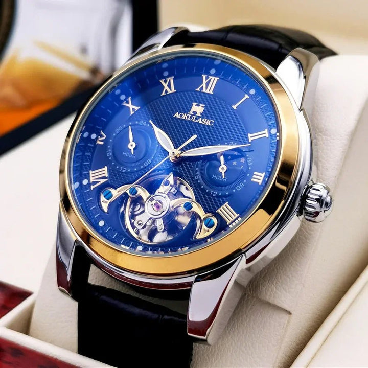 AOKULASIC Men's Wristwatch – Automatic Mechanical Military Sport Watch, Luxury Tourbillon Hollow Business Watch 542 by Luxe Ahmar – Available at LUXE AHMAR