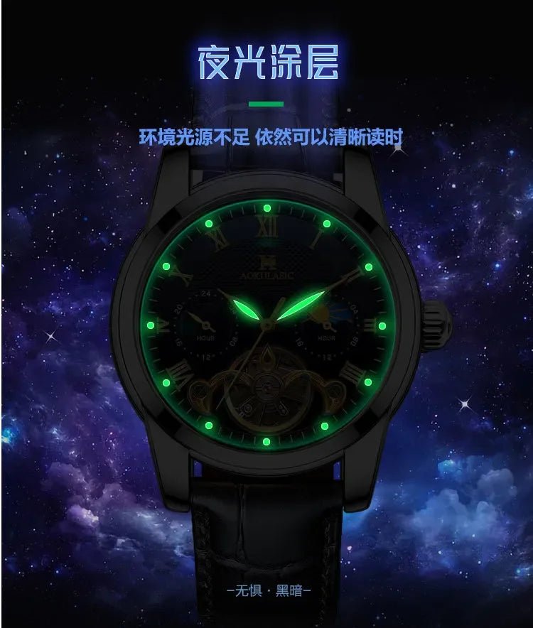 AOKULASIC Men's Wristwatch – Automatic Mechanical Military Sport Watch, Luxury Tourbillon Hollow Business Watch 542 by Luxe Ahmar – Available at LUXE AHMAR