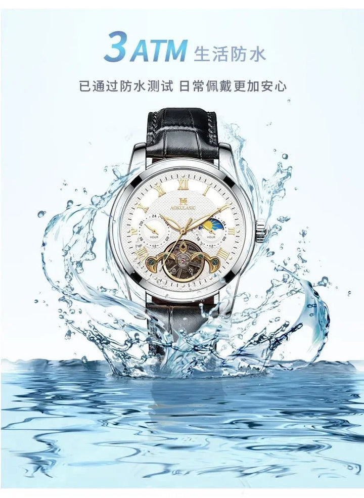 AOKULASIC Men's Wristwatch – Automatic Mechanical Military Sport Watch, Luxury Tourbillon Hollow Business Watch 542 by Luxe Ahmar – Available at LUXE AHMAR