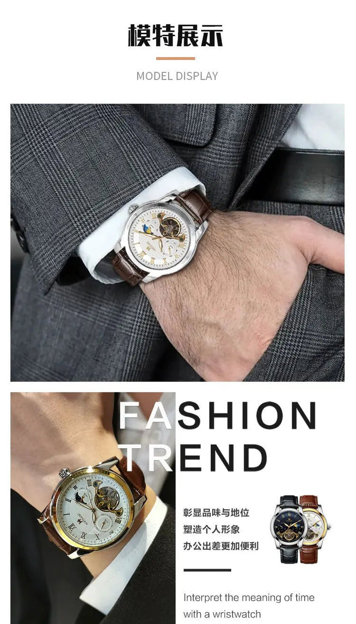 AOKULASIC Men's Wristwatch – Automatic Mechanical Military Sport Watch, Luxury Tourbillon Hollow Business Watch 542 by Luxe Ahmar – Available at LUXE AHMAR