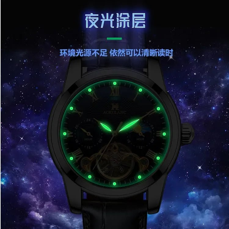 AOKULASIC Men's Wristwatch – Automatic Mechanical Military Sport Watch, Luxury Tourbillon Hollow Business Watch 542 by Luxe Ahmar – Available at LUXE AHMAR