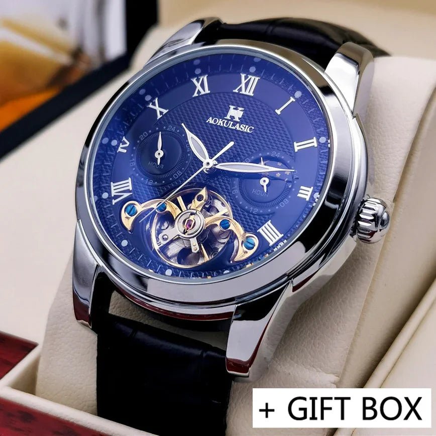 AOKULASIC Men's Wristwatch – Automatic Mechanical Military Sport Watch, Luxury Tourbillon Hollow Business Watch 542 by Luxe Ahmar – Available at LUXE AHMAR