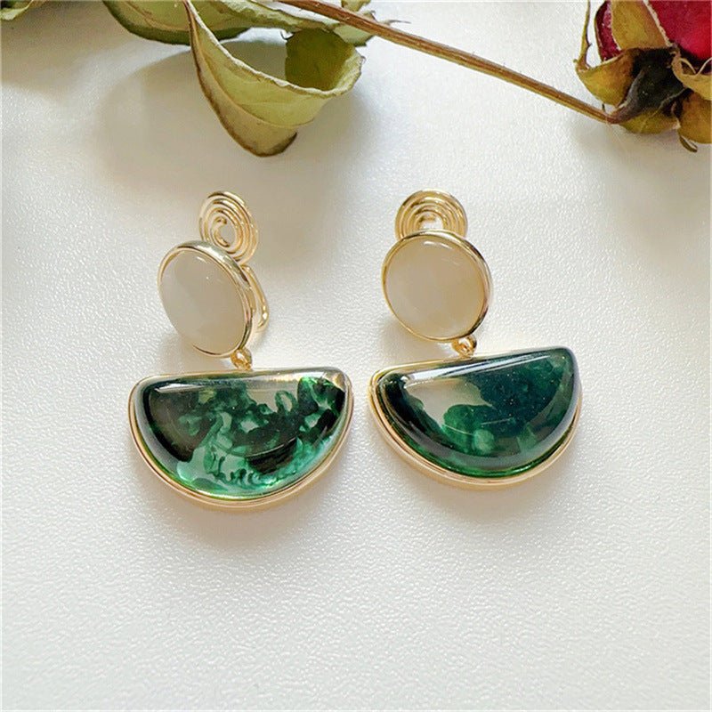 Artistic Retro Irregular Ink Painting Mosquito Coil Ear Clip Without Pierced Ears by LUXE AHMAR – Available at LUXE AHMAR