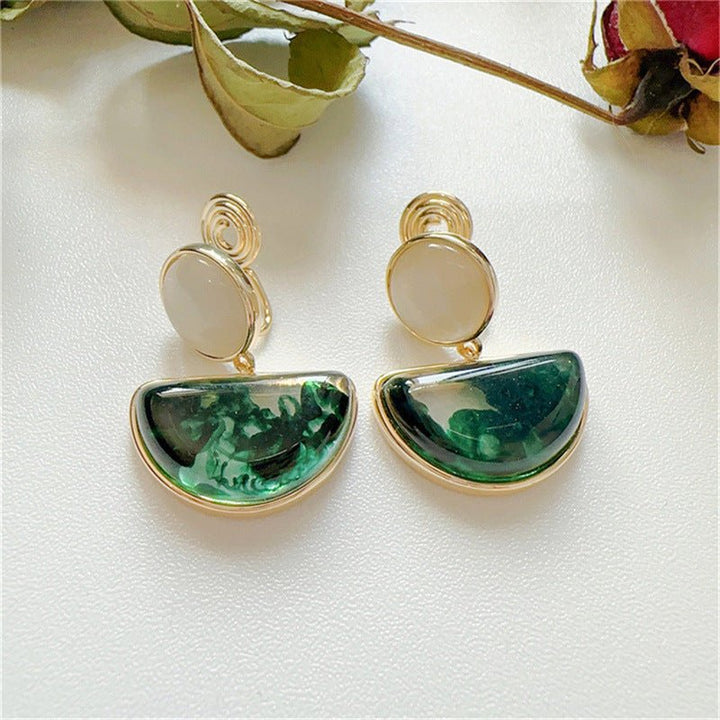 Artistic Retro Irregular Ink Painting Mosquito Coil Ear Clip Without Pierced Ears by LUXE AHMAR – Available at LUXE AHMAR