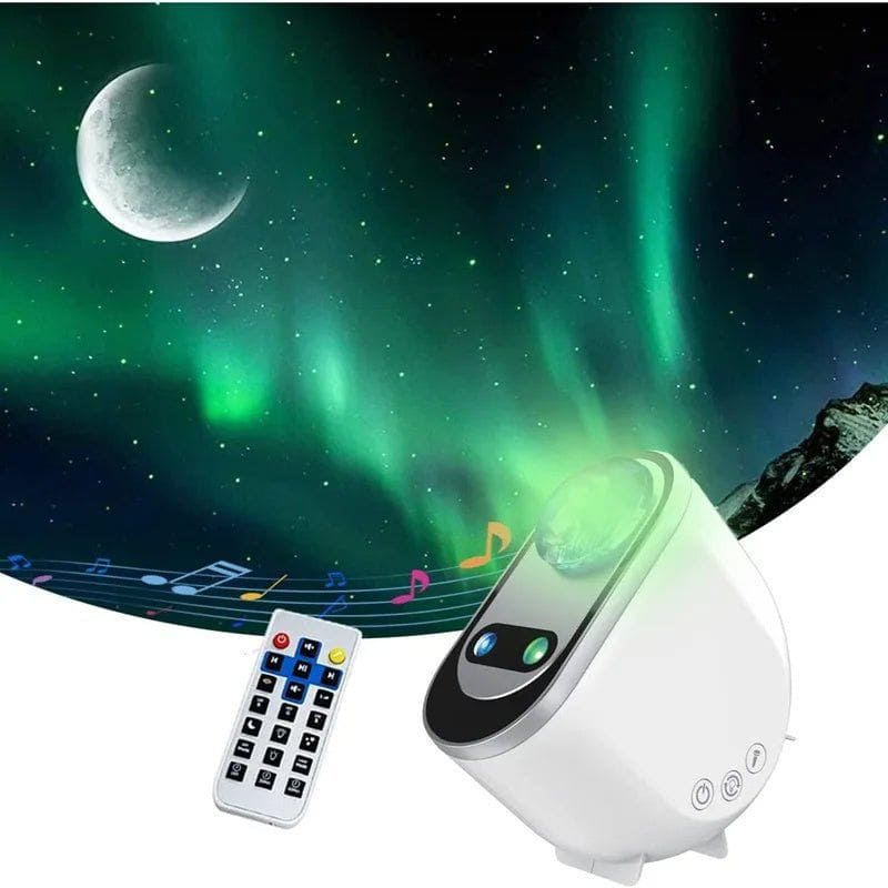 Aurora Borealis Galaxy Star Projector Lamp – LED Northern Lights, Moon & Stars Night Light for Bedroom & Home Decor by LUXE AHMAR – Available at LUXE AHMAR