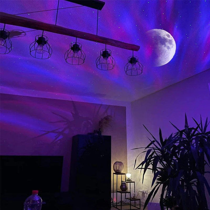 Aurora Borealis Galaxy Star Projector Lamp – LED Northern Lights, Moon & Stars Night Light for Bedroom & Home Decor by LUXE AHMAR – Available at LUXE AHMAR