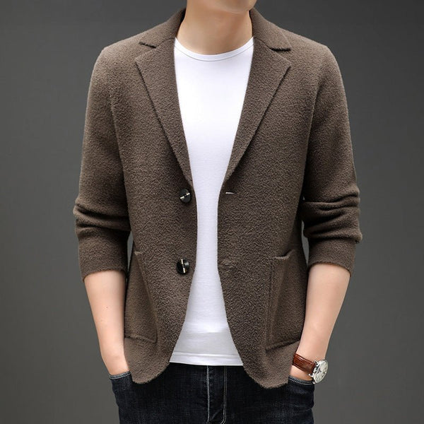 Autumn And Winter Men's Knit Cardigan Leisure by LUXE AHMAR – Available at LUXE AHMAR