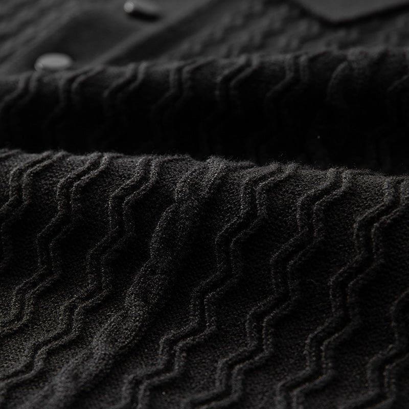 Autumn and Winter New Men's Plus - Sized Lapel Short Sleeve Sweater – Casual Pullover by LUXE AHMAR – Available at LUXE AHMAR