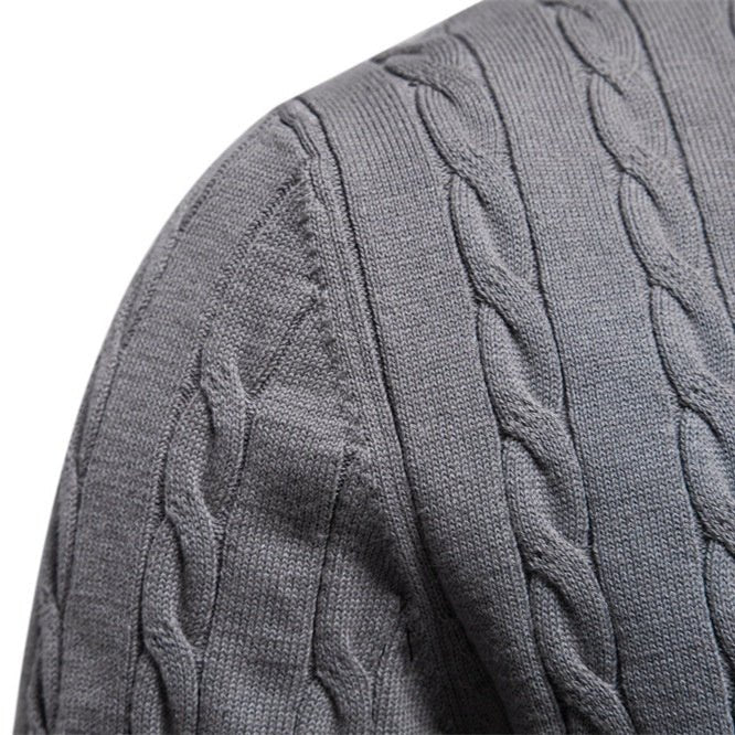 Autumn And Winter Sweater Pullover Deer Embroidery Solid Color Sweater For Men by LUXE AHMAR – Available at LUXE AHMAR