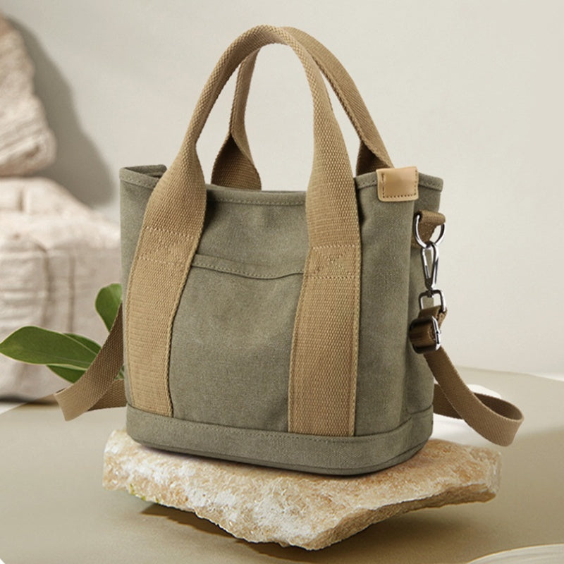 Korean Style Large Capacity Canvas Bag - Trendy All-Match Commuter Bag